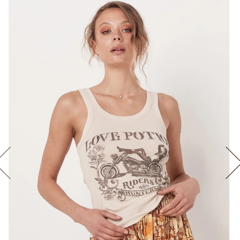 Love Potion Organic Ribbed Singlet